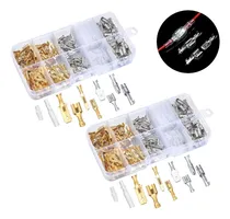 Comprar Pack X2 Terminales De Cables Electricos 300 Conectores Color Plateado - Dorado