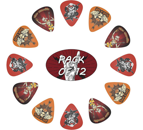 Púas De Guitarra Halloween Skull Skeleton Panda Bass Picks