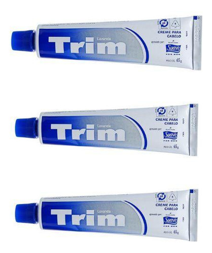 Creme Trim Para Cabelo 65g Kit Com 3un