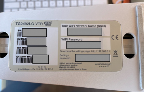 Vtr Router Arris Tg2492LG-vtr Usado, Impeccable (Usado)