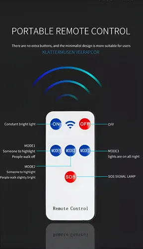 Foco Led Solar Sensor Movimiento Control Foco Solar 300w