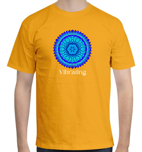 Playera Mandala Azul Vibrando - Meditación - Vibrating