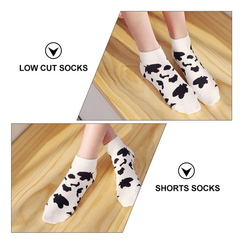2 Pares De Calcetines Cortos De Algodón De Corte Bajo Con Fo