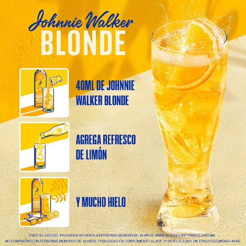 Imagen 4 de 6 de Whisky Johnnie Walker Blonde 700 Ml Scotch Whisky