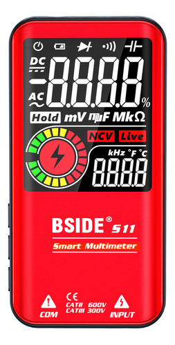 Multímetro Digital Lcd Inteligente Bside S11 De 9999 Cuentas
