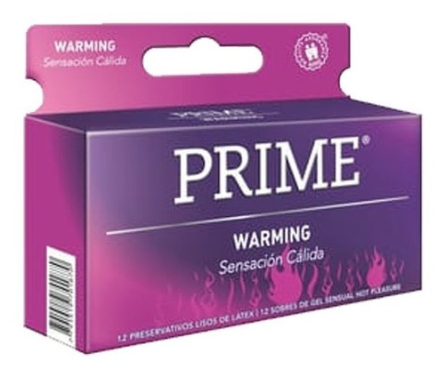 Preservativos Prime Warming Sensación Cálida X 12 Unidades