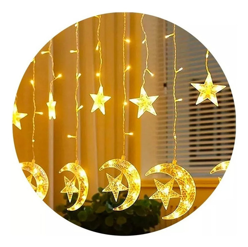 Luces Led Navidad Cascada Copos Estrellas Guirnalda Cortina