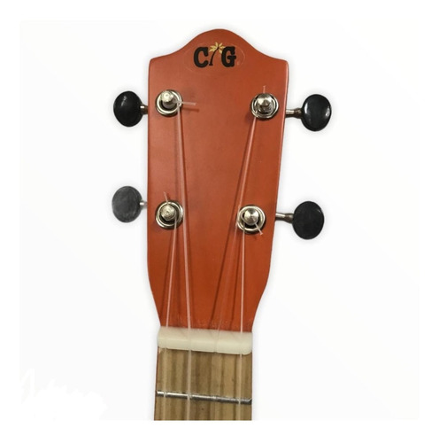 Ukelele Soprano Cg Naranja Con Funda