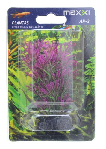 Planta Plástica Enfeite P/ Aquário Ap-3 Ap-roxa 7,5cm Maxxi