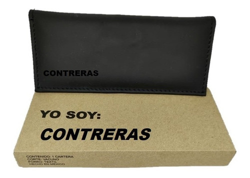 Cartera 100% Piel Dama Apellido Contreras En Caja