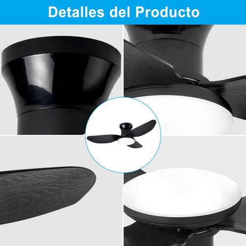 Llinpi® Ventilador De Techo Con Luces Led 3 Aspas
