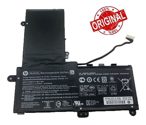 Nu03xl - Original Battery Hp 11.5 V 3470 Mah 41.7 Wh