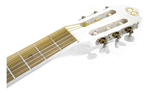 Guitarra Acústica Clásica Cuerdas De Nylon Cl1-blanco Color Blanco Orientación De La Mano Derecha