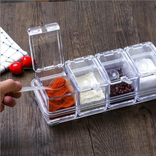 Organizador De Condimentos Transparente, Caja De Especias De