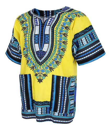 Imagen 5 de 11 de Vestido Dashiki Africano Estampado Verano Mujer Vintage