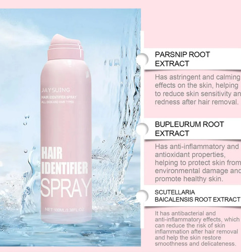 Spray Polvo Identificador De Vello Dermaplaning Rostro Blanco