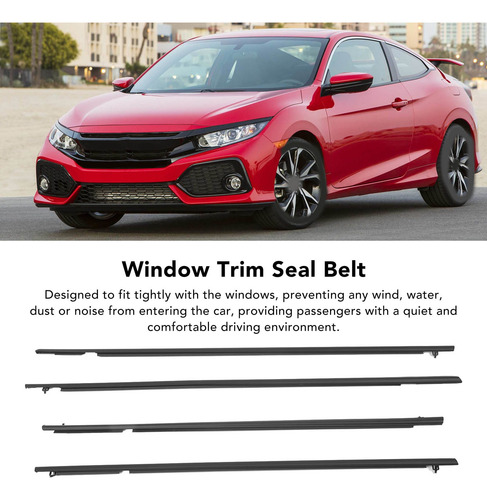 Burlete Para Puerta De Coche Kit De 4pcs Material Goma Abs