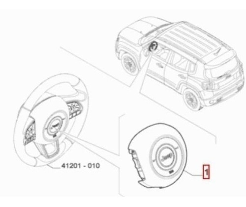 Imagem 4 de 4 de Air Bag Volante Jeep Renegade 2015 2019 Original