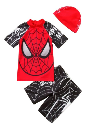 Traje De Baño Niño, Diseño Hombre Araña, Spiderman 