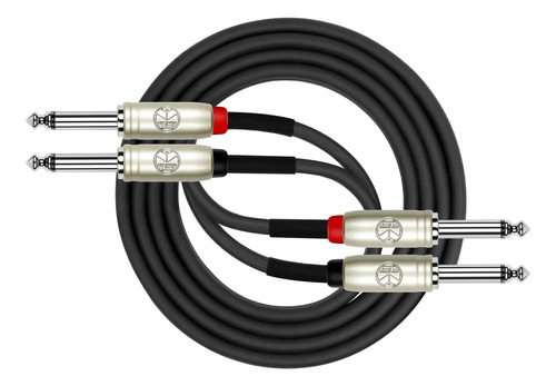 Kirlin Cable Ap-405pr-06/bk - Cable De Conexión Doble De 1/4