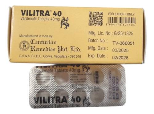 Vardenafil 10 Tabletas 40 Mg