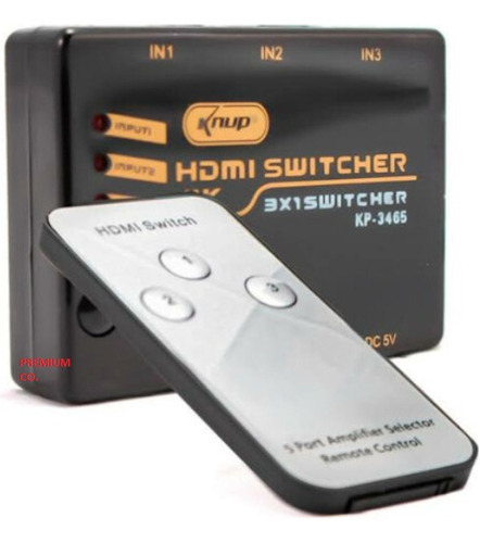 Switch 4k Hdmi Chaveador Comutador 3x1 3d Uhd Full Hd Pro