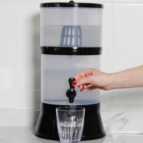 Filtro De Água Com Vela Bebedouro De Mesa Micromax Preto