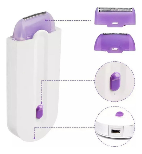 Depilador Elétrico Feminino/ Masculino Indolor Laser Sem Fio