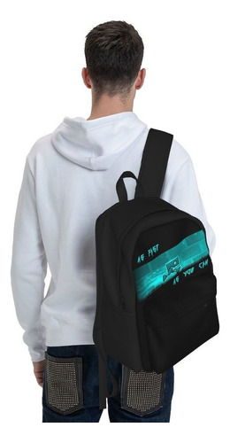 Geometry Dash Videojuego Mujer Mochila 3d Clásica Estudiante