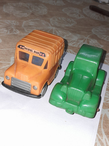 Vehículos Bus Escolar Y Ford A Plastico Duro Precio X Lote 