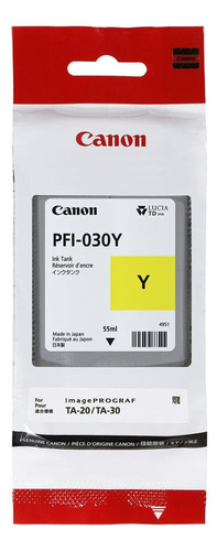 Cartucho Canon Pfi 030y Amarillo 55ml Imageprograf