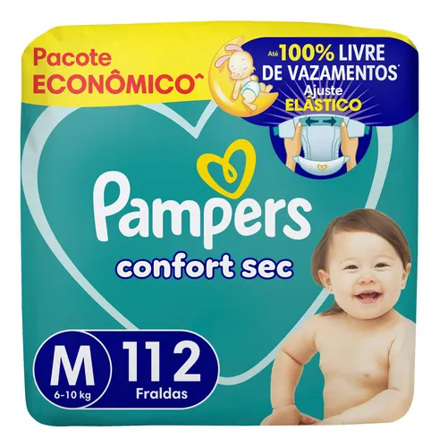 Fralda Pampers Confort Sec M 112 Unidades<br>