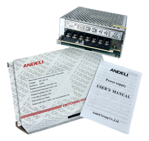 Fonte Chaveada 12v 10a Rms 120w Andeli