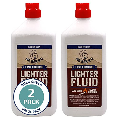 Fast Lighting Lighter Fluid | Low Odor | Burning | Char...