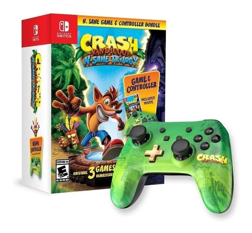 Crash Bandicoot: N. Sane Trilogy  Controller Bundle Activision Nintendo Switch Físico
