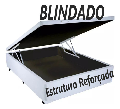 Box Baú Casal 138x188 Blindado Corino Branco