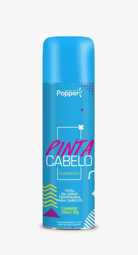 Spray Removível Para Cabelo - Neon Fluorescente - Cor Azul