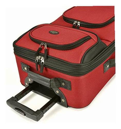 U.s. Traveler Rio Juego De Equipaje De Mano Extensible De Color Rojo