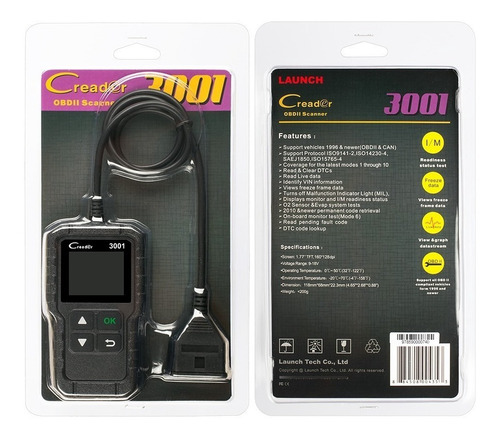 Imagen 1 de 6 de Escáner Automotriz Motor Obd2 Launch Cr3001 V2 Importado