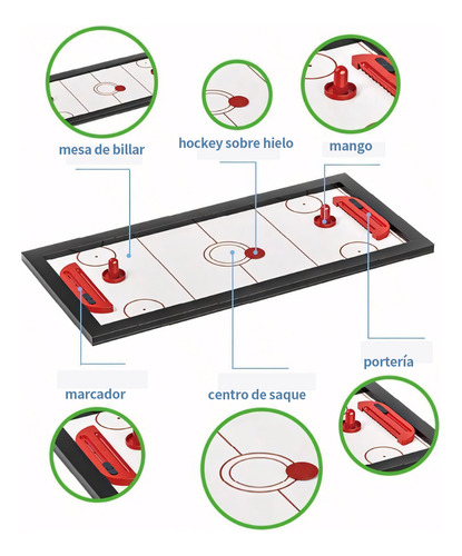 Mesa Múltijuegos 4 En 1 Diseño Portátil Billar Ping Pong Hoc
