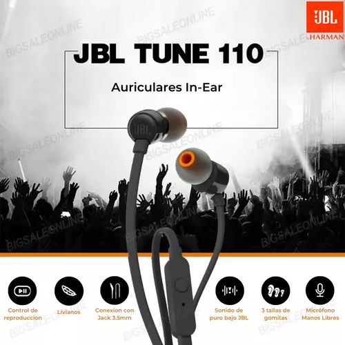 JBL Tune 110  Auriculares intraaurales