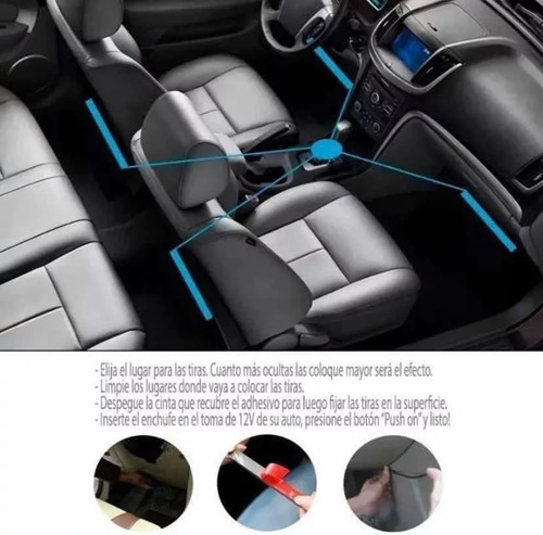 Tiras Luces Led Tunning Auto Rgb Interior Audioritmica 12v Veoquiero