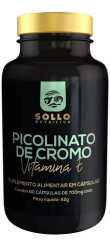 Picolinato De Cromo - Vitamina E - 60 Caps Sollo Nutrition