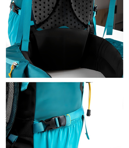 Mochila De Trekking Y Campamento Naturehike 45l Color Negro