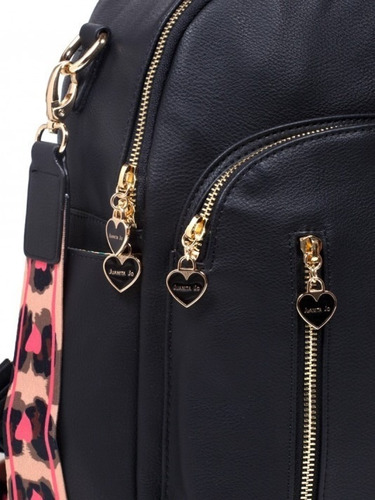 Mochila Juanita Jo Dublin Pocket (10814) Negro Rosa Full