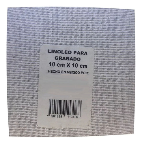 Linoleo De Vinil Para Grabado 10x10 Cm Pieza