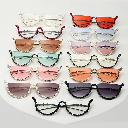 Gafas De Sol Con Forma De Ojo De Gato Y Diamantes Para Mujer