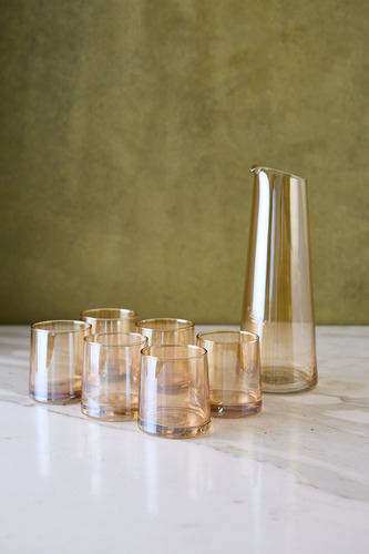 Vasos De Vidrio X 6 Ambar
