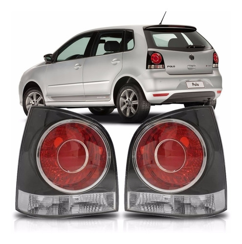 Par Sinaleira Farol Traseiro Polo 2007 A 2012 Gti Fume Hatch