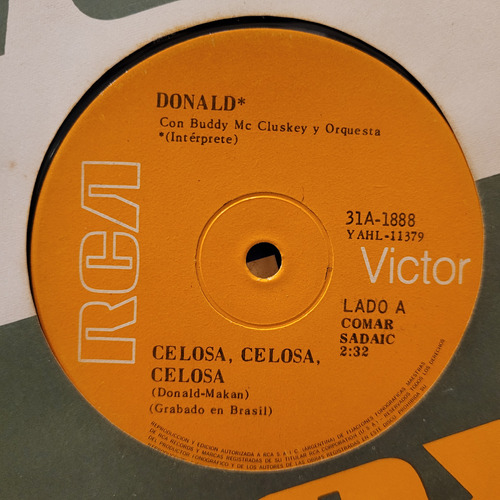 Donald Celosa Donde Vas Chiquita Bonita Vinilo Simple Pop